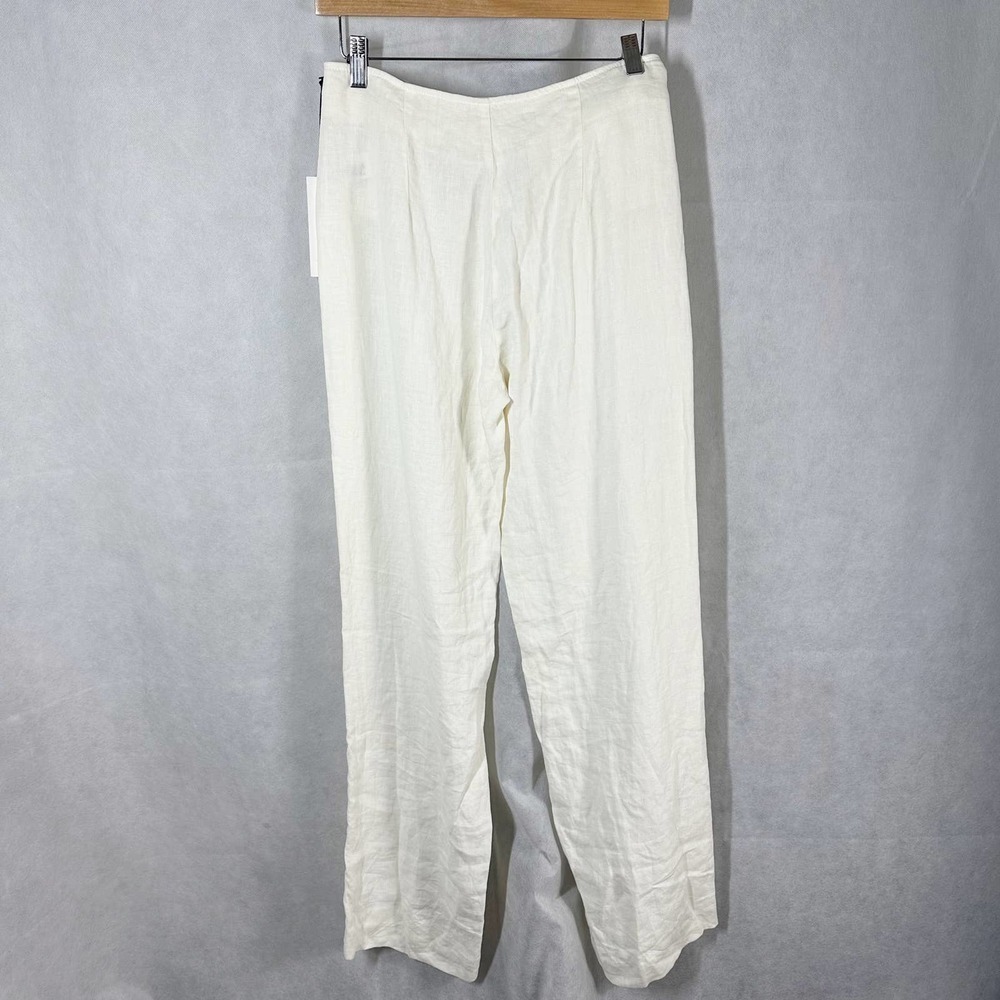 L’AGENCE Dee High Rise Sailor Linen Pants Bone color Size 25 - Picture 3 of 12
